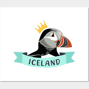 Atlantic Puffin muffin Birds Iceland Ocean Common puffins Posters and Art